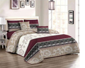 5 Piece Quilt Set Flower Designed Bedspread Set