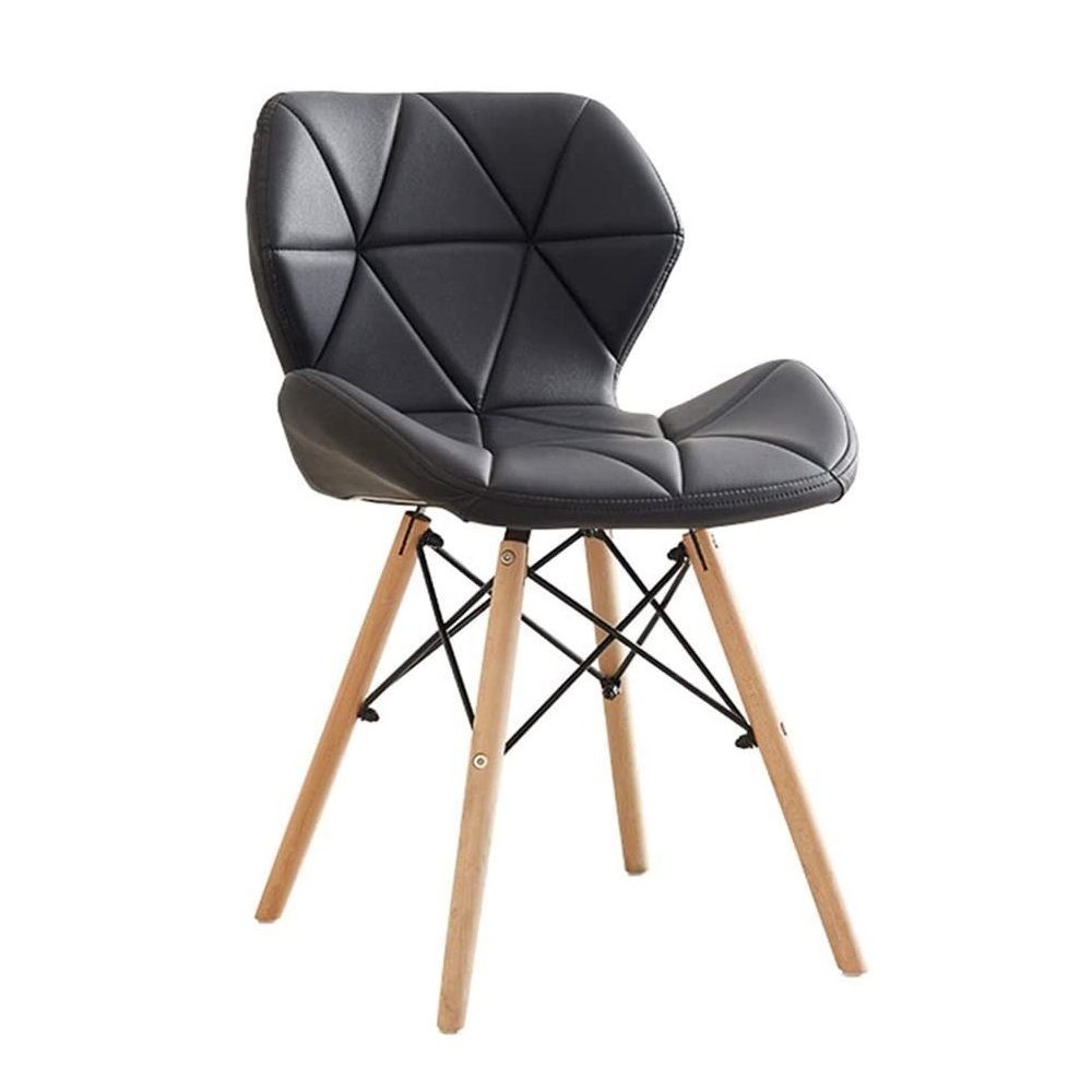 Multifunctional Scandinavian Butterfly Design Ergonomic Dining Chair - Black