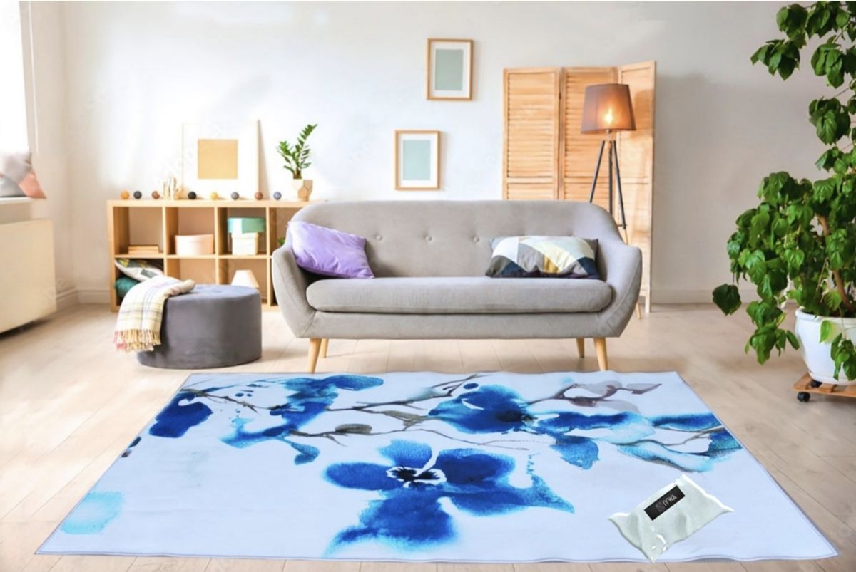 200cm by 150cm - Modern 3D Design Area 30 Rug & Complementary IYWA Tieback