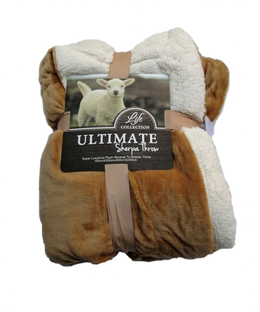 Ultimate Sherpa Throw - Caramel Brown