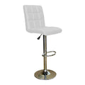 Imprezza Faux leather barstool - Block design - White