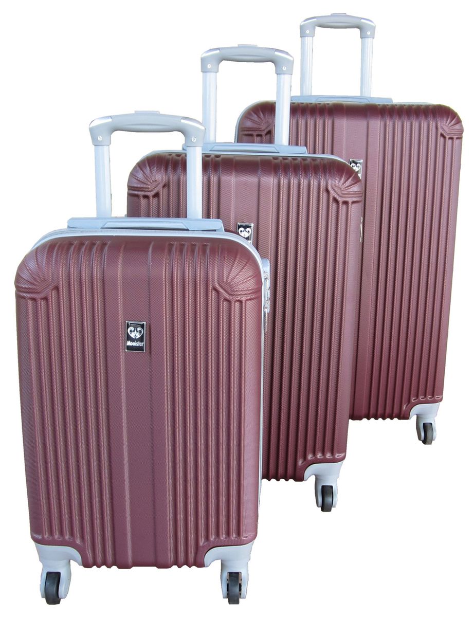 3 Piece Mooistar 27 inch Travel Luggage Suitcase Bag Set - Maroon