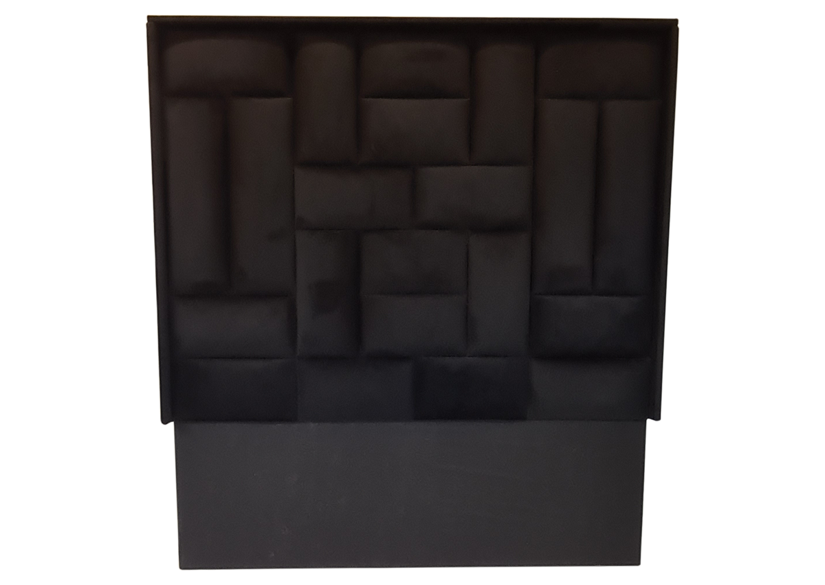 Justin Velvet Queen Headboard - Black