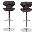 Bar / Kitchen Counter Stools - Set of 2 – Brown Colour