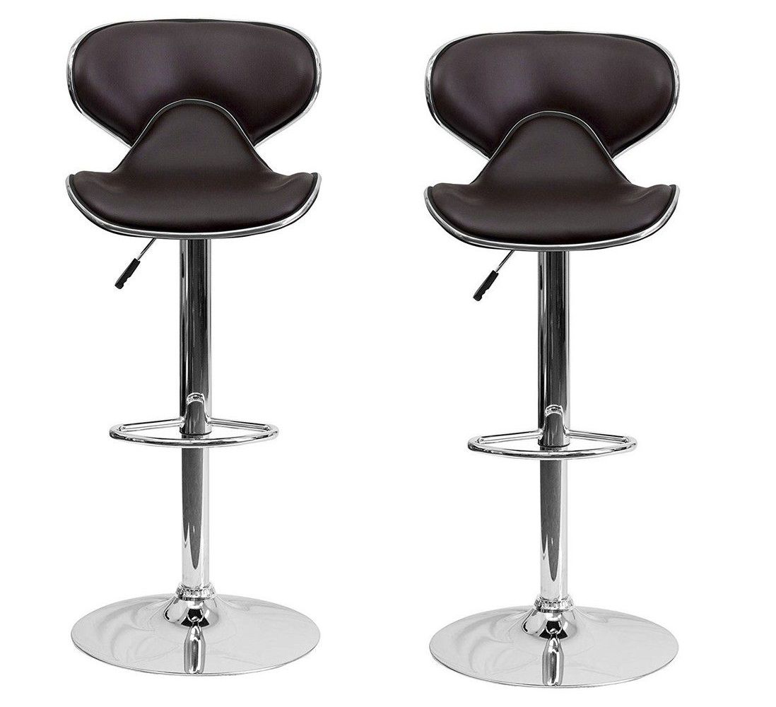 Bar / Kitchen Counter Stools - Set of 2 – Brown Colour