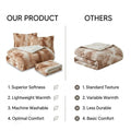 SMTE Corduroy Plush Bedding Blanket - Soft Luxury Bed Throw - Brown