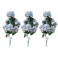 SMTE Artificial Silver Peony Bouquet - 3 Pack