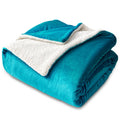 Sherpa Fleece Blanket Throw - Blue