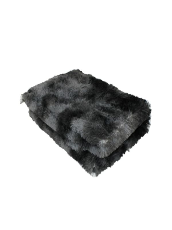 Soft Shaggy Rug - Black & Grey