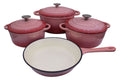 7 Piece Glazed Cast Iron Dutch Oven Cookware Pot & Pan Set