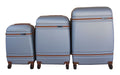 3 Piece Nexco Travel Luggage Bag Set - Silver