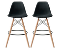 Set of 2 Modern Armless Counter / Bar Chairs