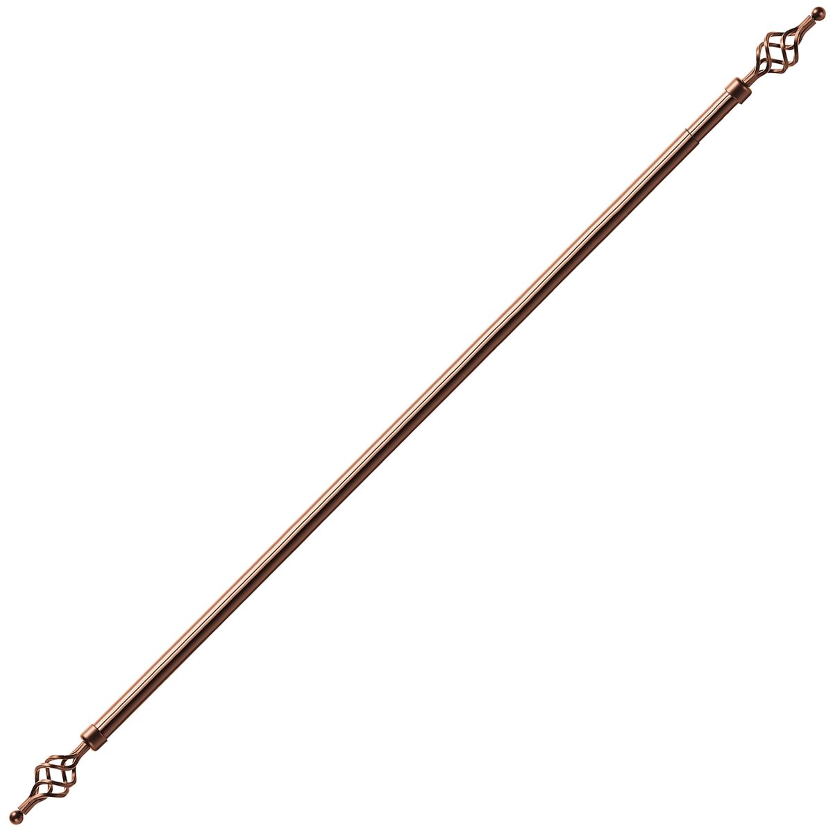 Dmart Expandable Curtain Rod With Twisted Cage Finial - 3m - Broze