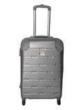 SMTE 23 Inch Hardshell Suitcase - Lightweight Silver Travel Luggage