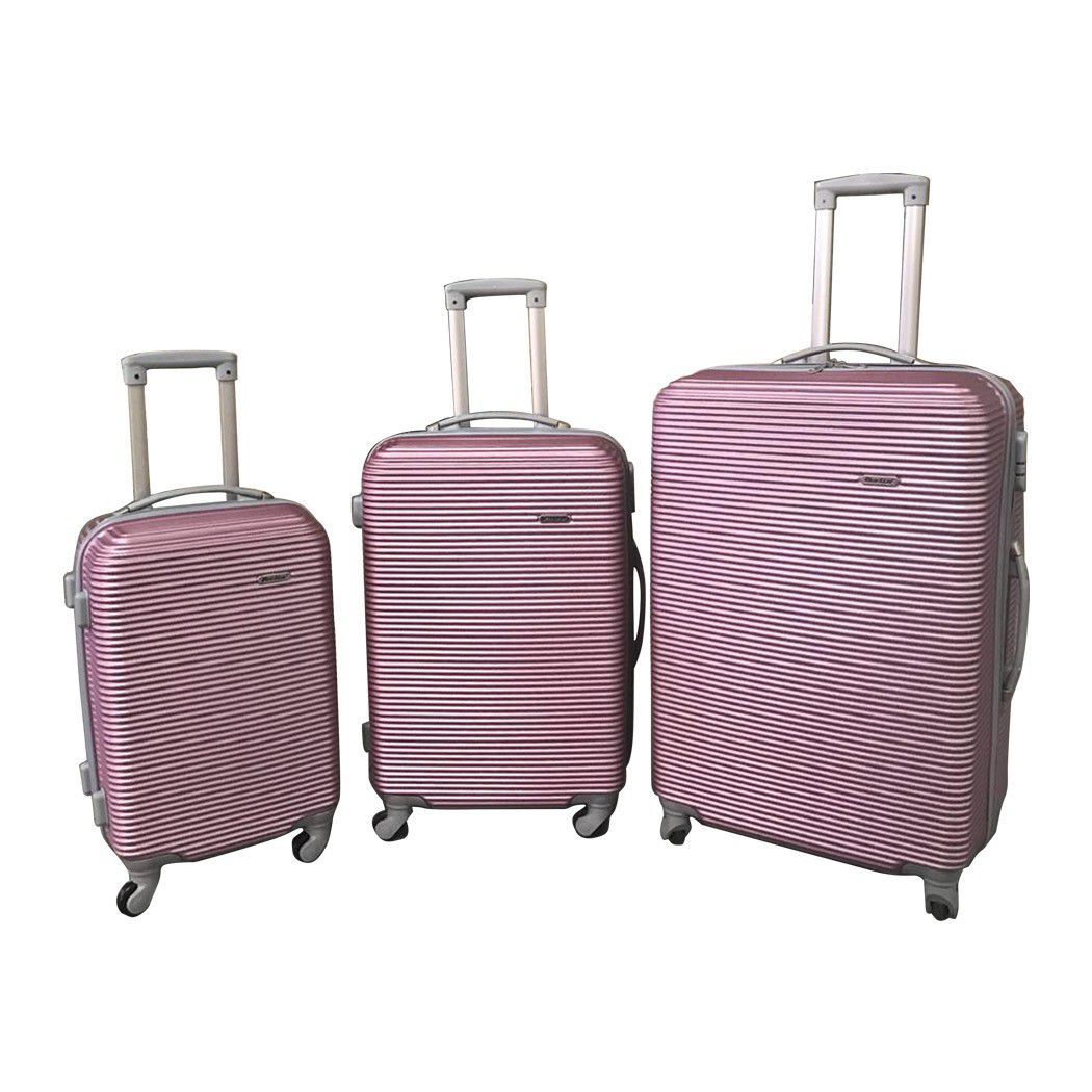 3 Piece Hard Outer Shell Luggage Set - 31inch - Pink