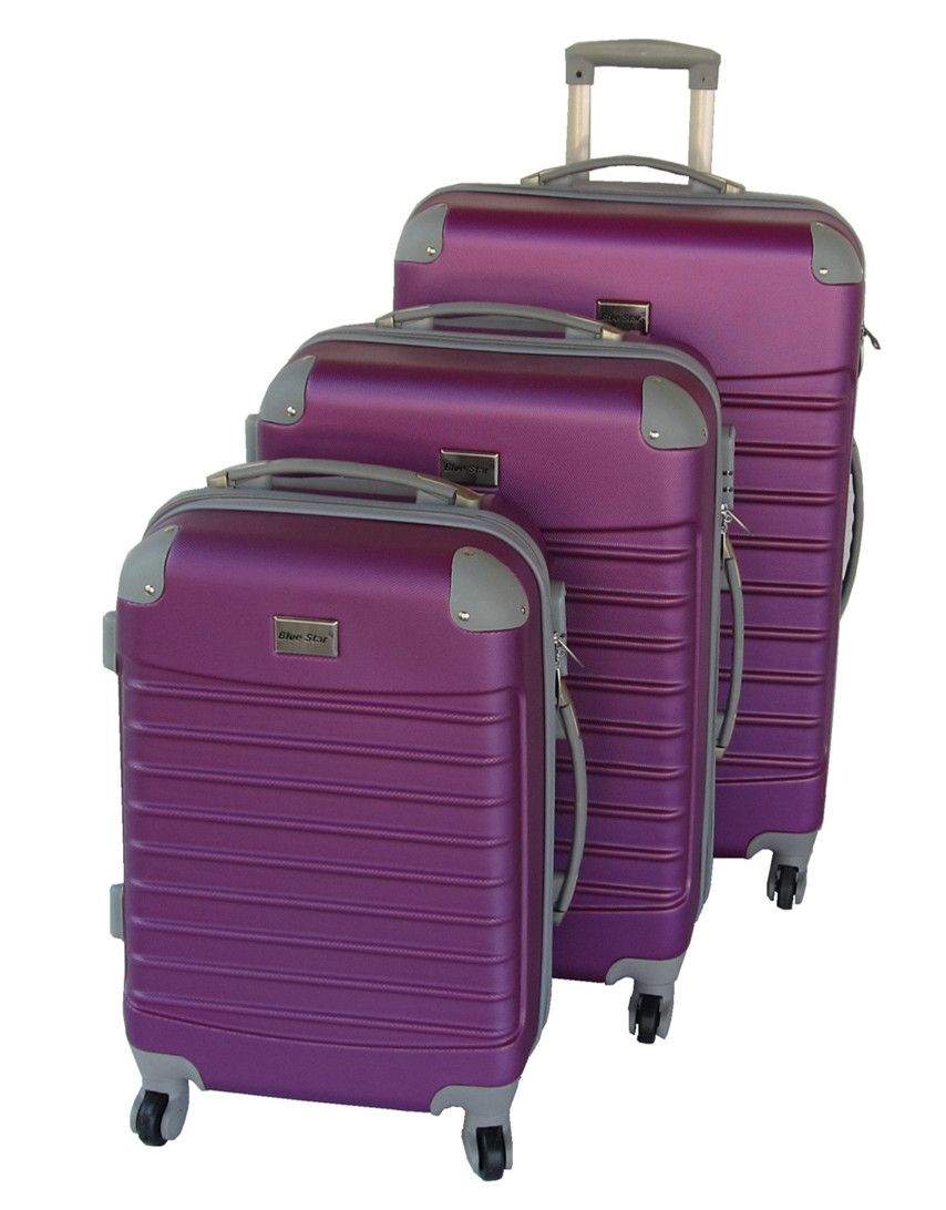 3 Piece 30 Inch Luggage Set - Purple