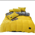 Striped Duvet Cover Set - Yellow