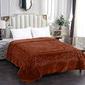 Camel - Luxury Mink Blanket 220x200cm - Warm Winter Fleece - Chocolate