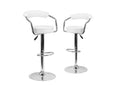 Broadway - Modern PU Leather Barstool - White (set of 2)