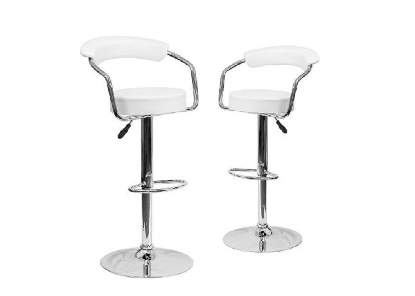 Broadway - Modern PU Leather Barstool - White (set of 2)