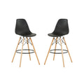 Kim Bar Stool, Black Polypropylene