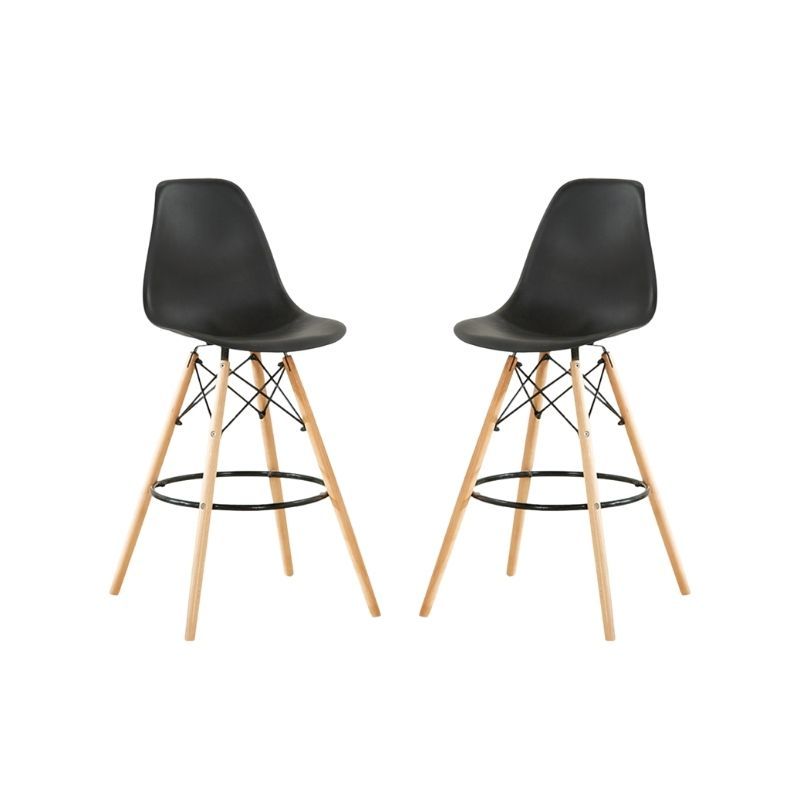 Kim Bar Stool, Black Polypropylene