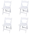 White Folding Wimbledon Chairs - 4 Piece