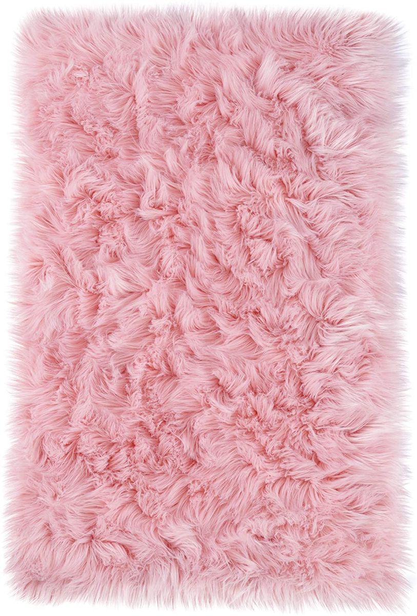 Faux Fur Soft Rug/Carpet - Pink