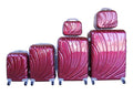 6 Suitcases Travel Trolley Luggage Set - Red