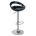 Barstool - Glossy Cutout Barstool with Gear Lift - Black