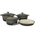 7 Piece Cast Iron Dutch Oven Cookware Set - Grey
