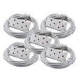 10m Extension Cord With A Two-Way Multi-Plug Extension Lead Bulk 5 Pack