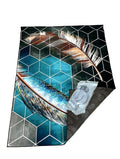 200cm by 150cm - Modern 3D Design Area 27 Rug & Complementary IYWA Tieback