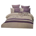 9 Piece Comforter Set - Purple and Cream