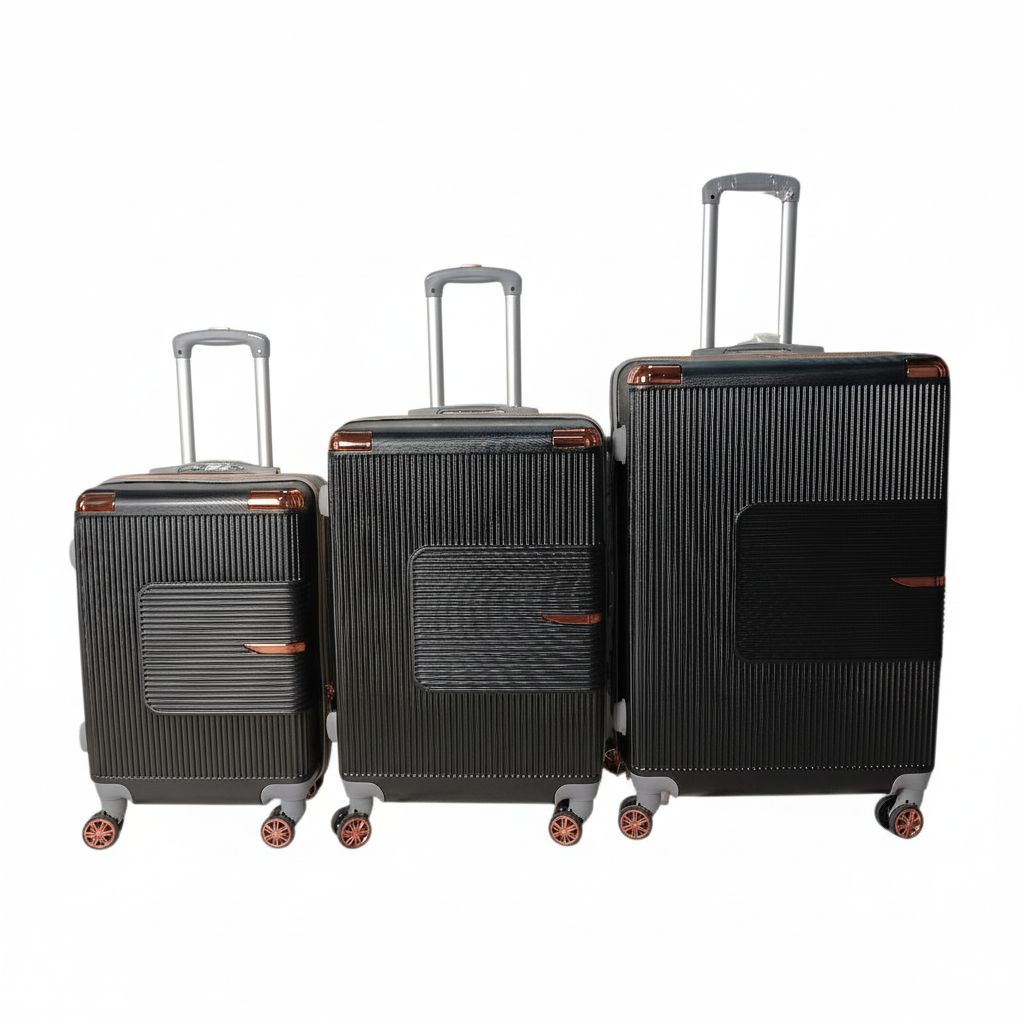 SMTE 3-Piece Suitcase Set - Model 158 - Black