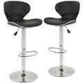 Swivel Bar Chairs Counter Height Bar Stools - Set of 2 - Black