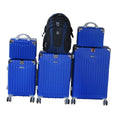 5-Piece Blue ABS HardShell Luggage Set with Spinner Wheels &Travel Backpack