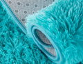 Large Fluffy Shag Fur Rugs - mint