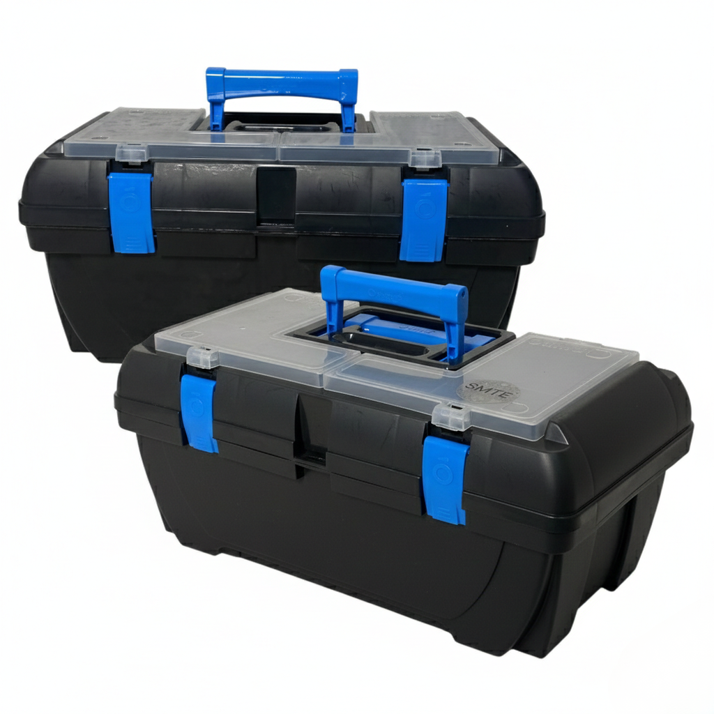 SMTE - 2 Pack Portable DIY Toolboxes, Stackable Organizers with Handle