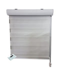 Mordern Readymade Quality Roller Blind ��� Textured White & IYWA Tieback - 210 L x 220 W cm