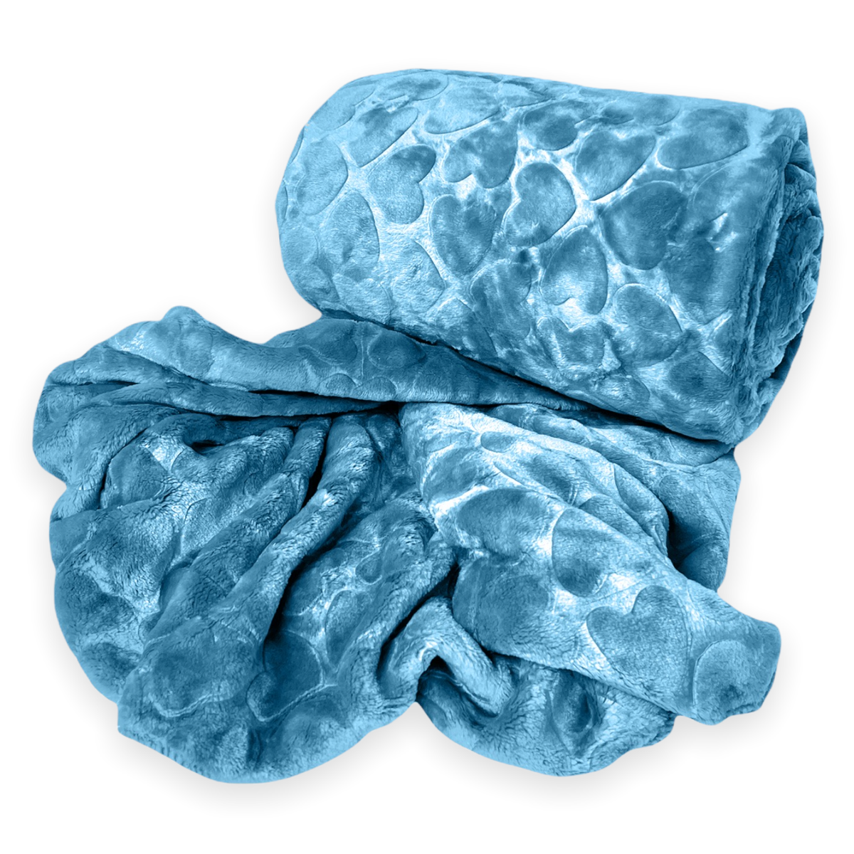 Rainbow - Fleece Blanket 230x210cm - Warm Winter Throw - Dove Blue