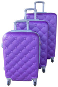 3 Piece Mooistar 29 inch Travel Luggage Suitcase Bag Set - Purple