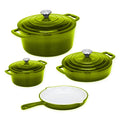 Dolphin 7 Piece Cast Iron Cookware Set - Green