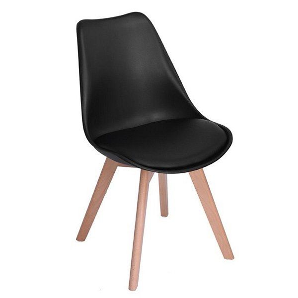 Timeless Classy Padded PU Leather Chair for All Occasions - Black