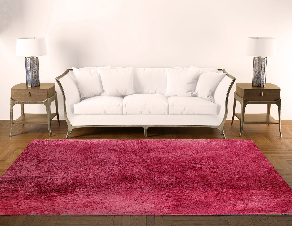 150 x 180cm Plush Fluffy Carpet -Shaggy Foldable Rug - Maroon