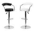 Chrome Base Bar Stools - Set of 2 - Black