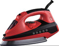 2000W Steam Iron - Vertical, Self Cleaning & Teflon Soleplate - Red/Black