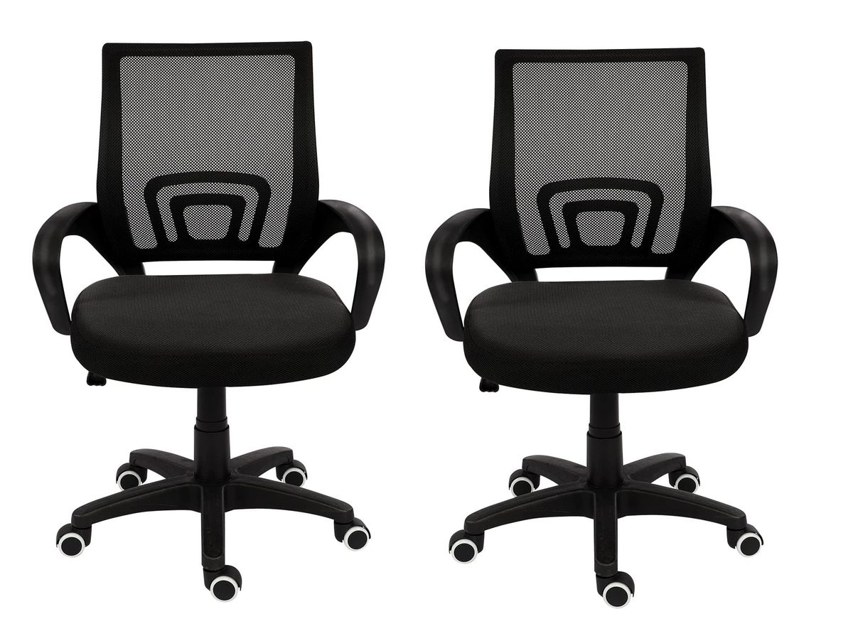 Office Chairs Ergonomic Mid-Back -2 Pack ���Black Colour