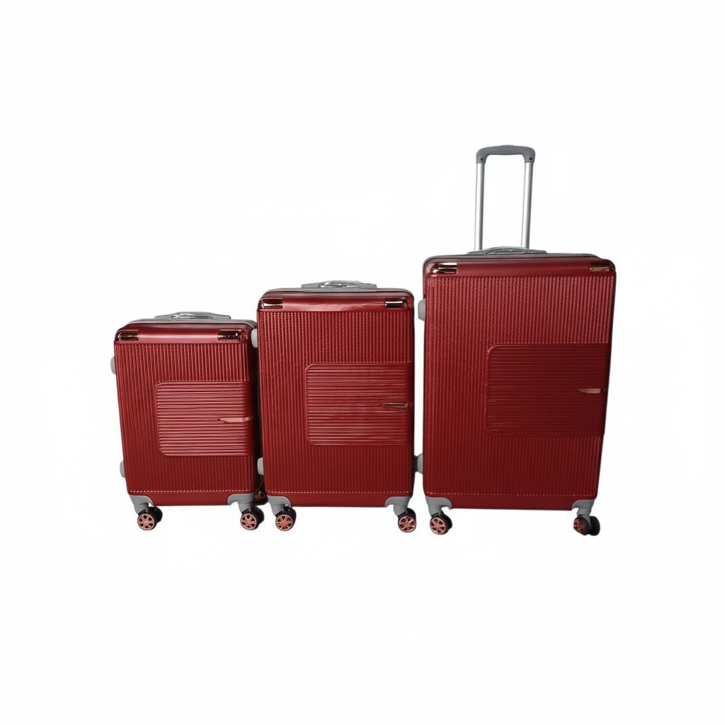 SMTE 3-Piece Suitcase Set - Model 158 - Red
