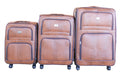 Luggage Bag Set of 3 PU Leather Travel Suitcases 28'24'22' inch - Brown